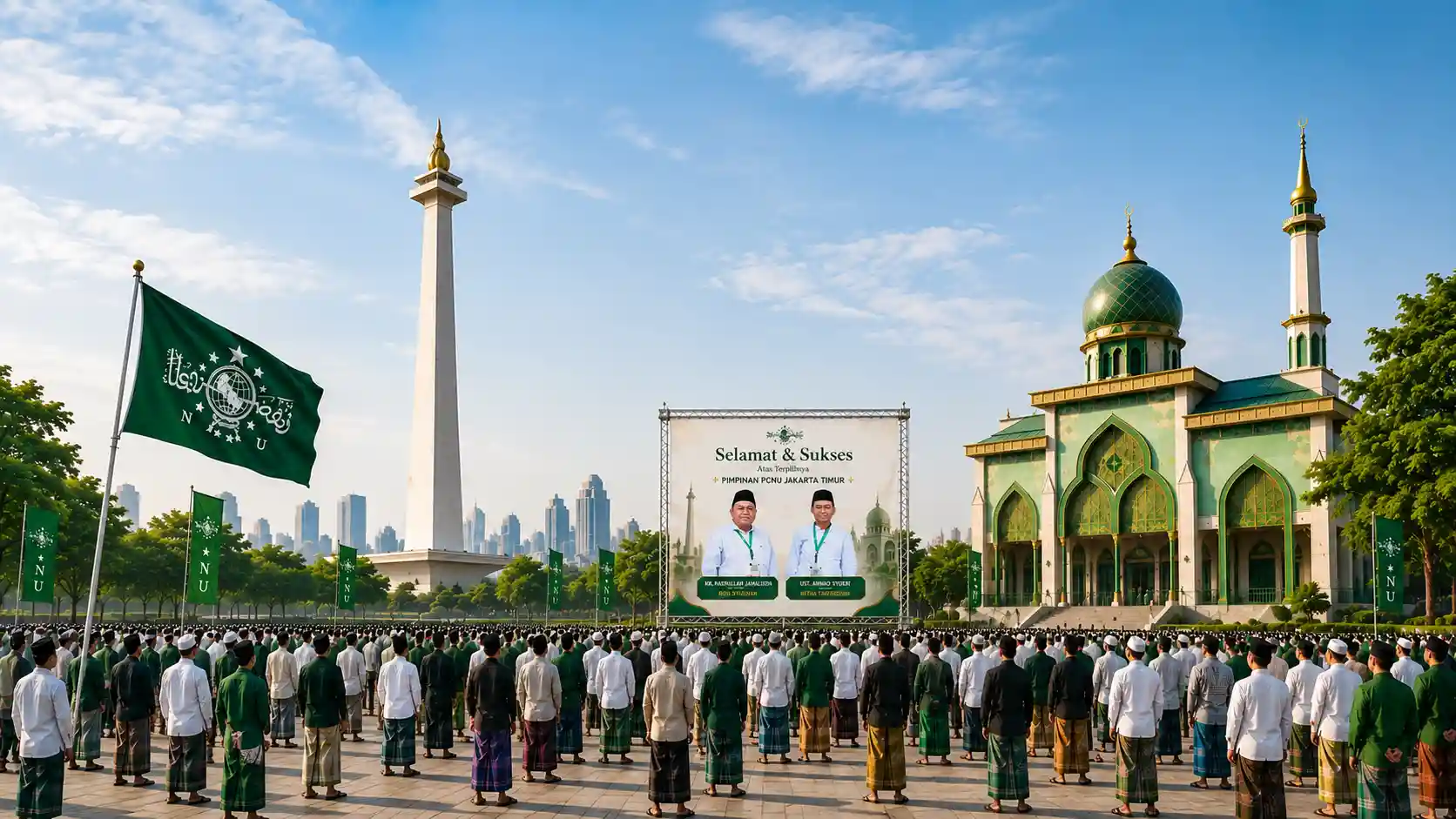 Kebersamaan pengurus dan warga PCNU Pengurus Cabang Kabupaten Semarang